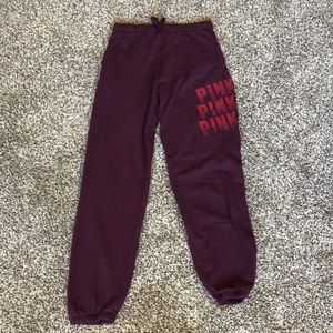 Maroon PINK Sweatpants